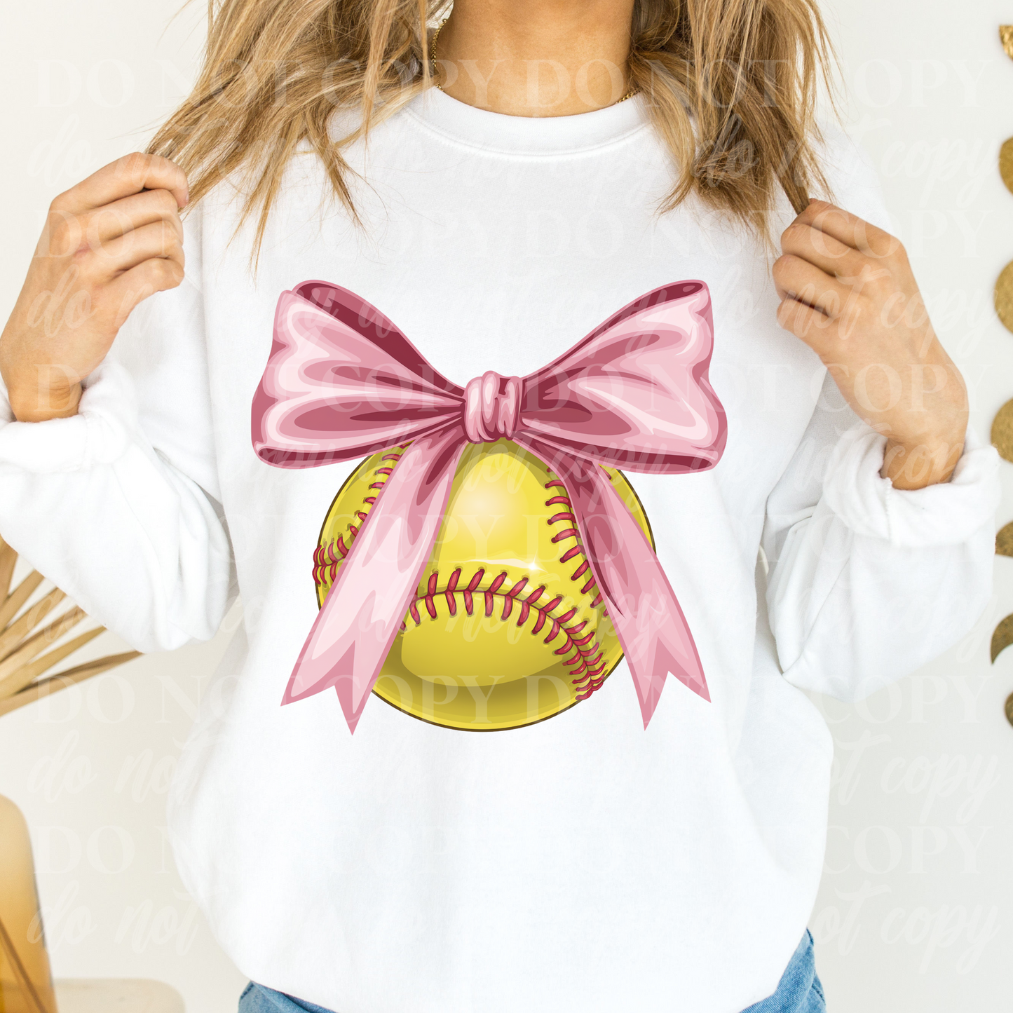 Softball Pink Bow