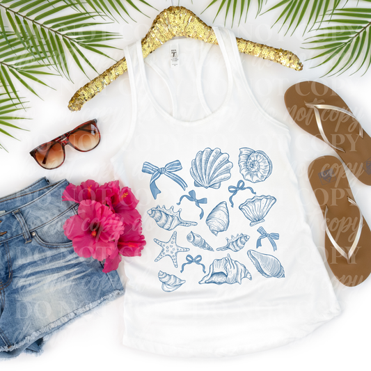 Bows and Shells-blue