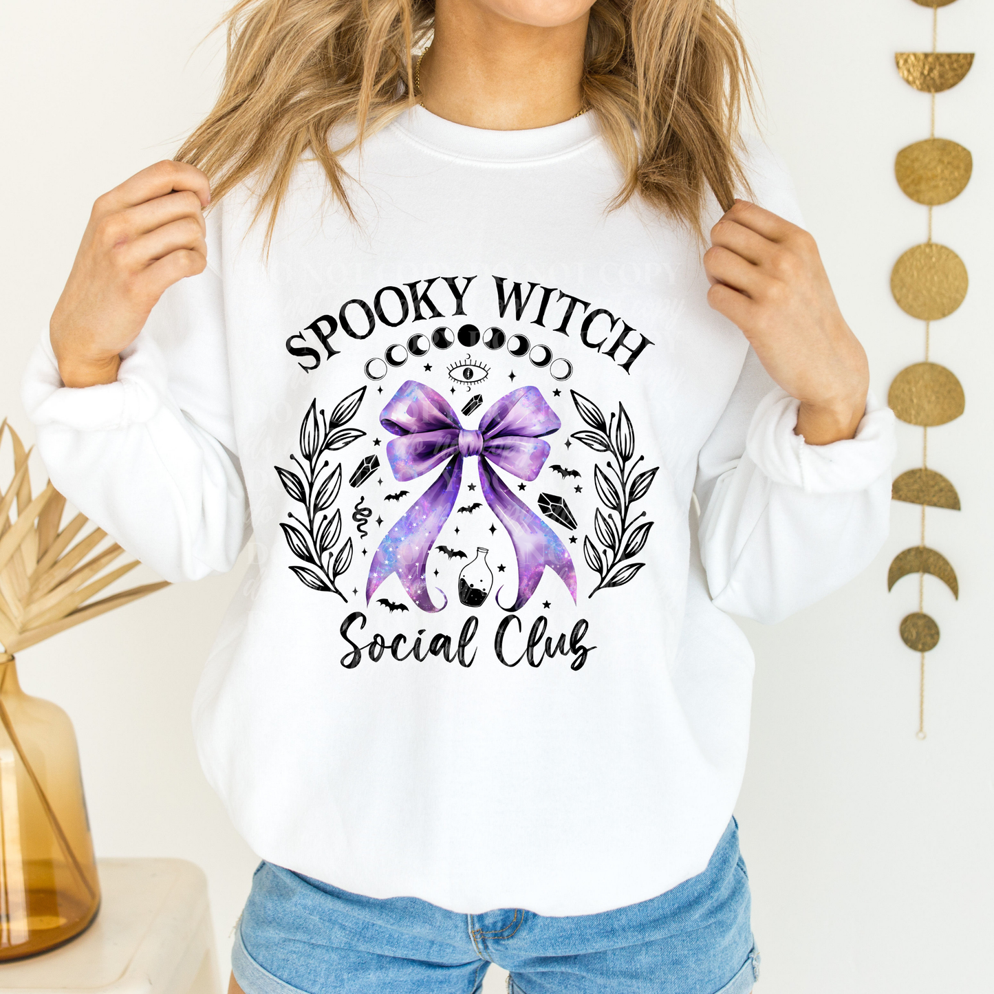 Spooky Witch purple bow