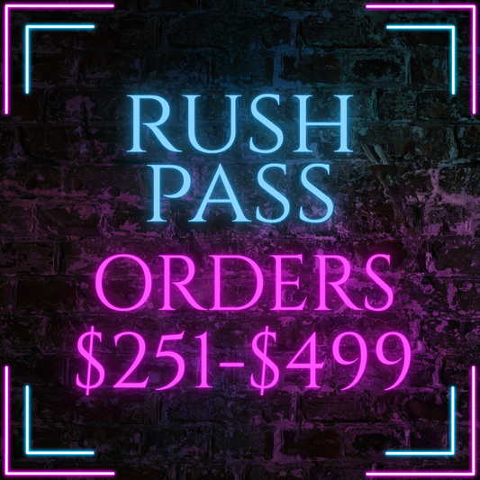 Rush Pass $251 to $499 24 HOUR TAT (After 10AM MST Goes Next Day)