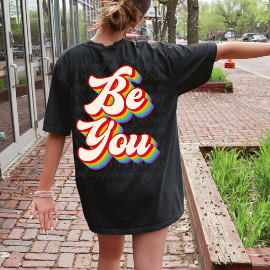 Be You- retro rainbow