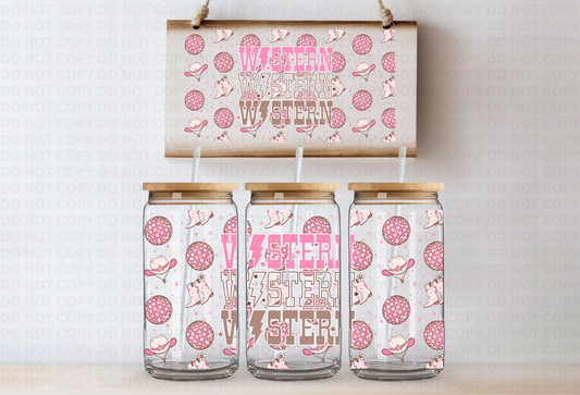 Western Pink UVDTF 16oz CUP WRAP