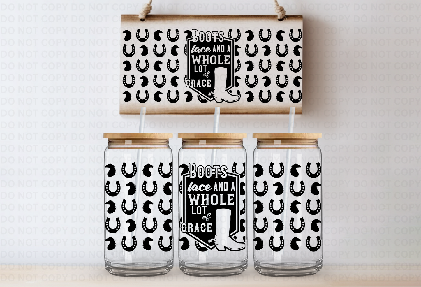 Boots Lace and a whole lot of Grace UVDTF 16oz CUP WRAP