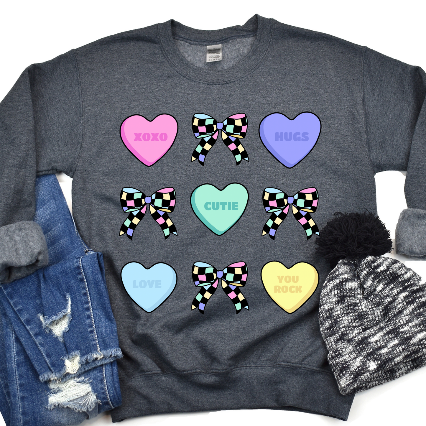 Hearts and Checkered bows