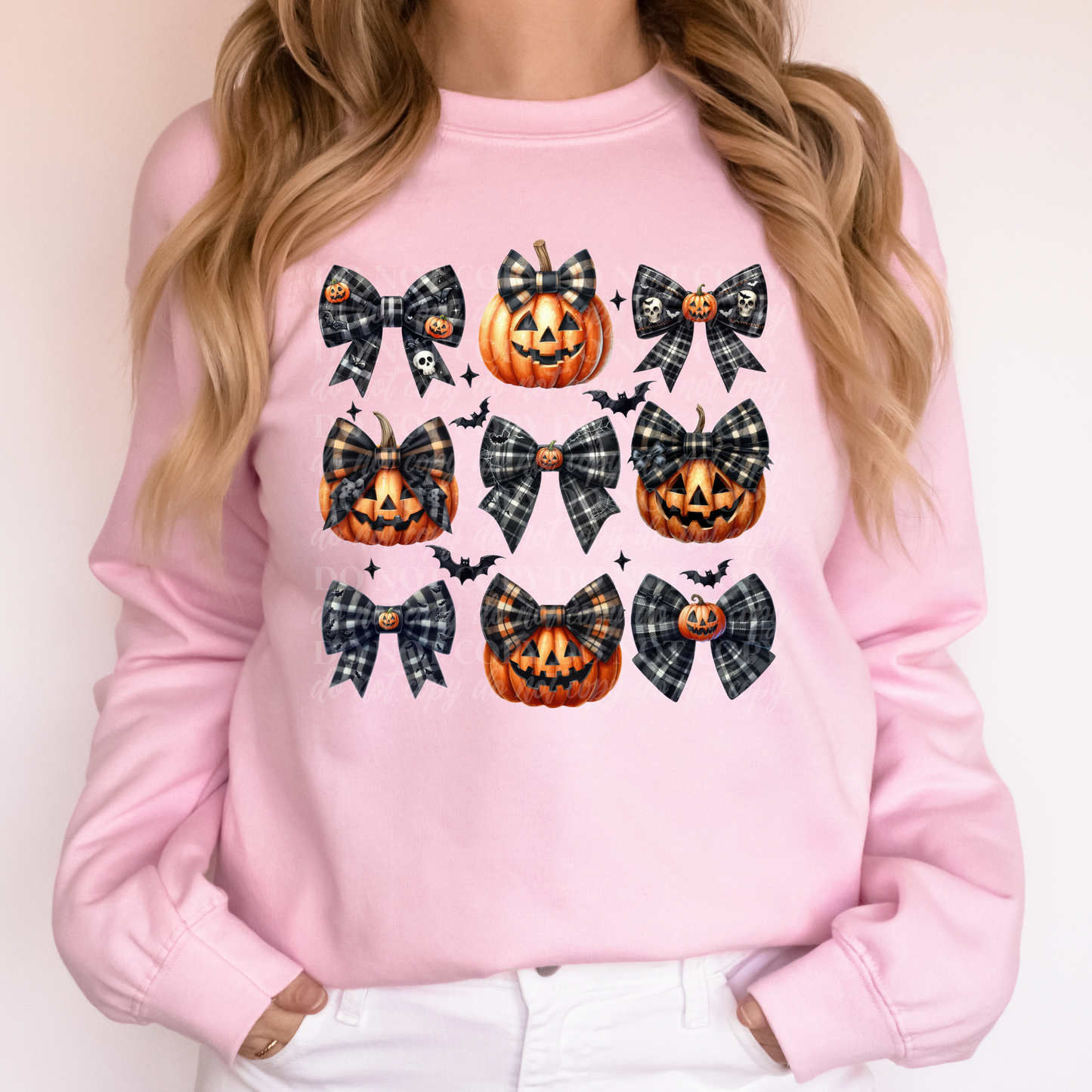 Jack-O-Lantern Wearing Bows