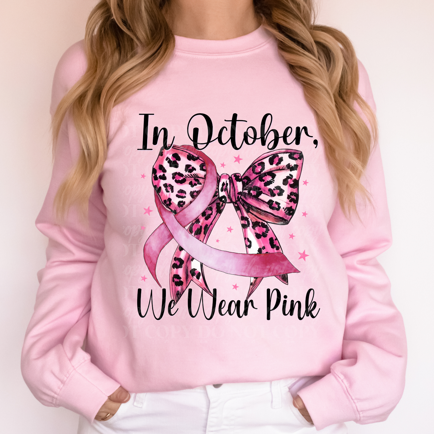 Pink in October-Cheetah Bow