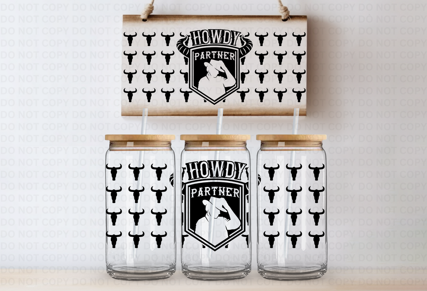 Howdy Partner UVDTF 16oz CUP WRAP