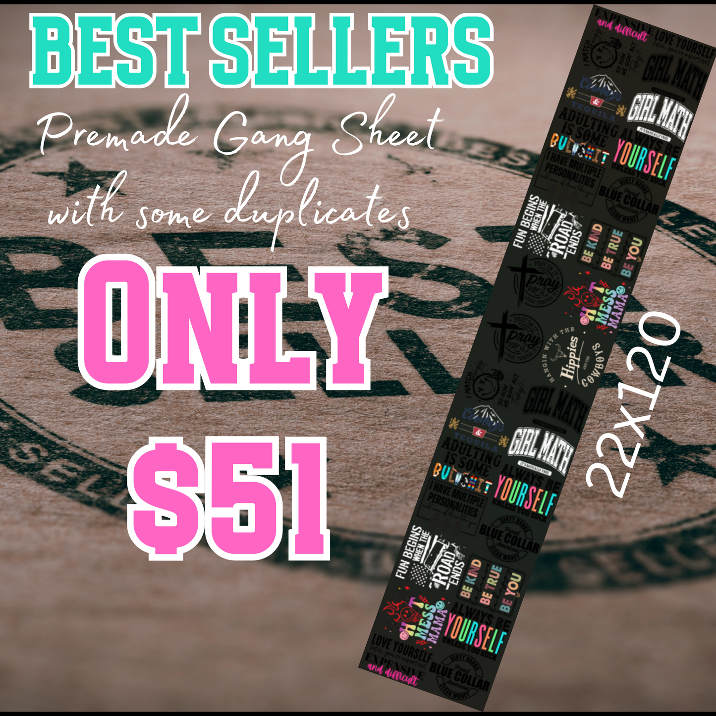 Best Seller Premade 22x120