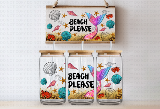 Beach Please UVDTF 16oz CUP WRAP