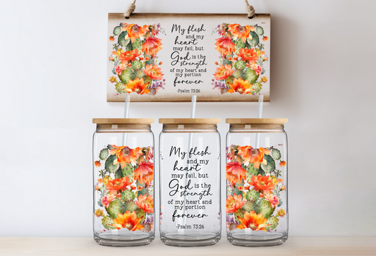 UVDTF 16oz CUP WRAP -Strength & Portion Desert Bloom