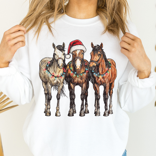 Christmas horses