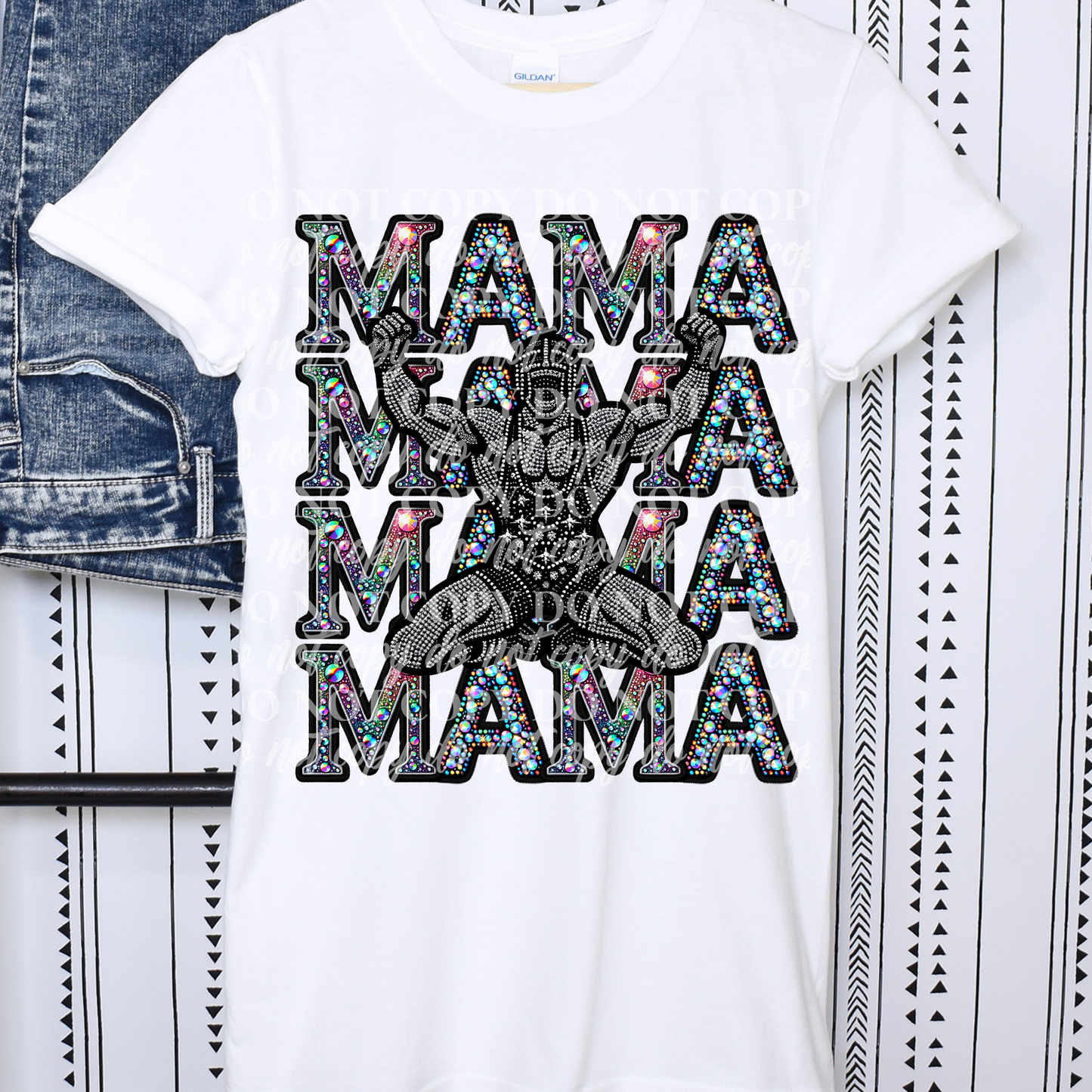 Mama Stack Colorful Rhinestone- Wrestling