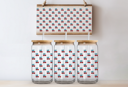 UVDTF 16oz CUP WRAP - Cherries and Bows