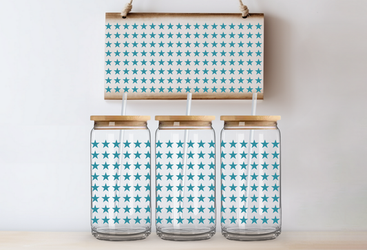 UVDTF 16oz CUP WRAP - Blue Stars