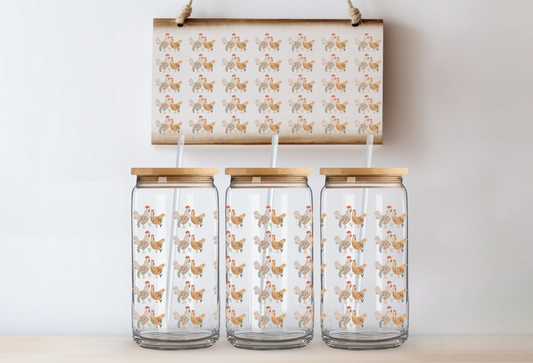 UVDTF 16oz CUP WRAP - Cutesy Antique Style Chickens