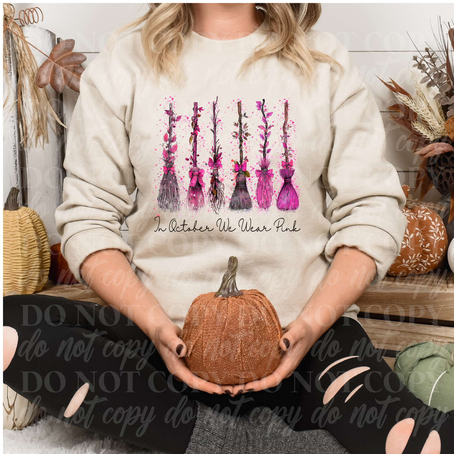 In October We Wear Pink-brooms