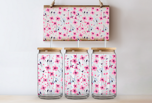 UVDTF 16oz CUP WRAP - Pink Flowers