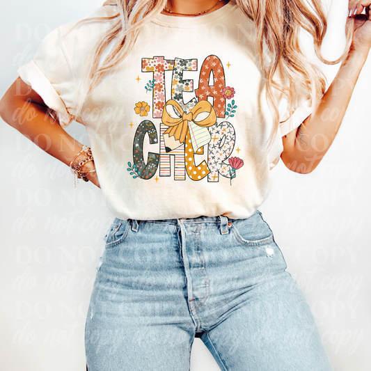 Teacher-retro floral
