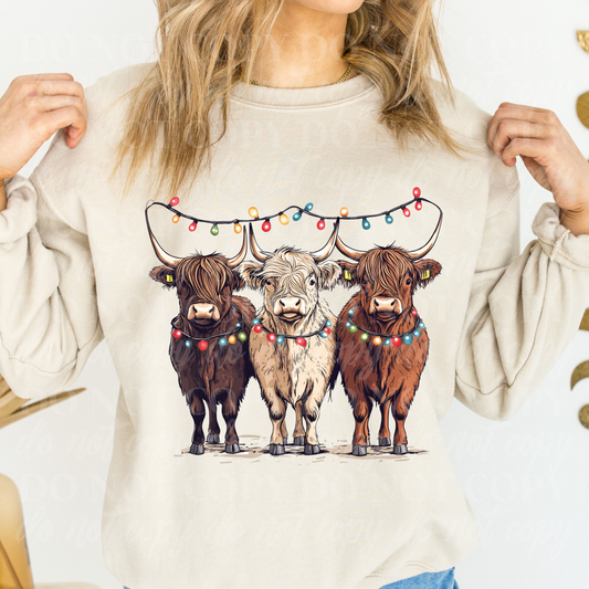 Christmas Lights Cow