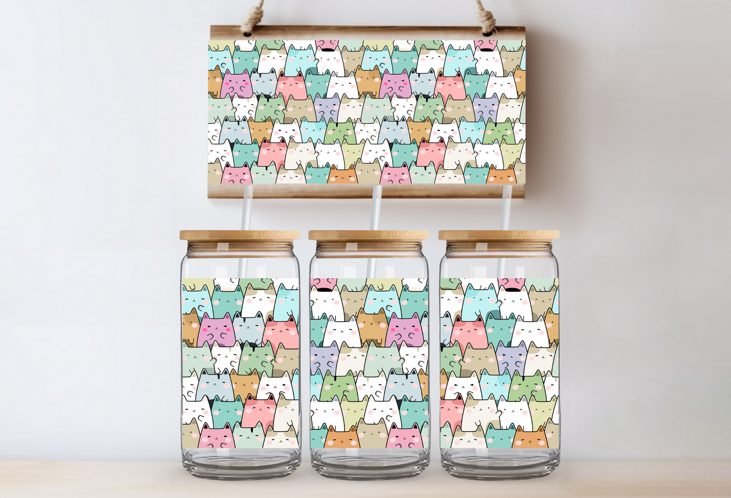 UVDTF 16oz CUP WRAP - Cats