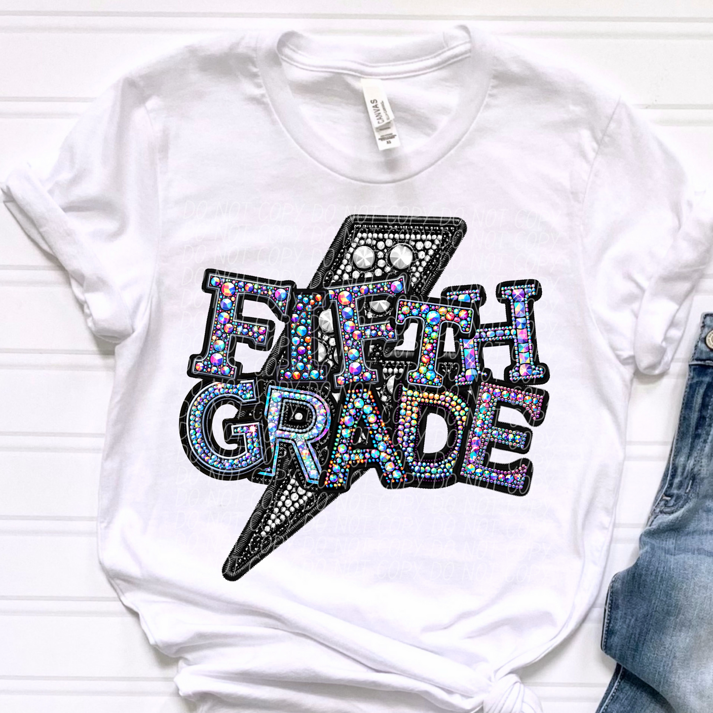 Fifth Grade Rhinestone- colorful