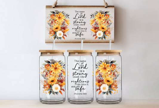 UVDTF 16oz CUP WRAP -Strong Tower Sunflower Garden