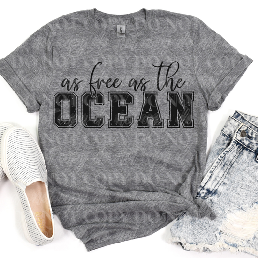 As Free As The Ocean-black