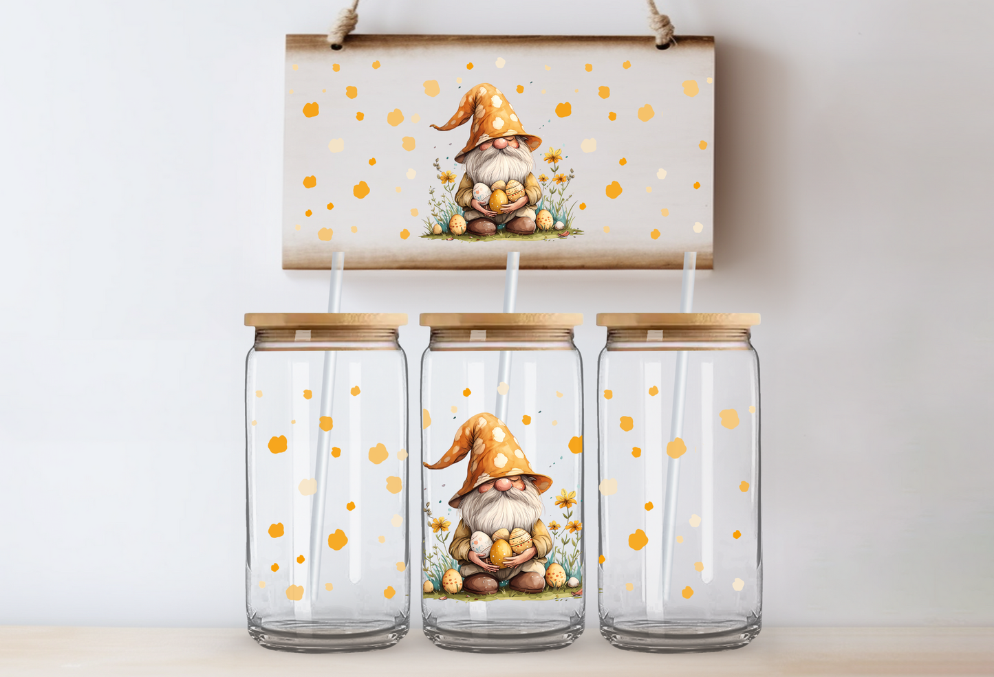 UVDTF 16oz CUP WRAP -Easter Gnome 3