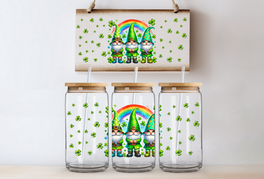 UVDTF 16oz CUP WRAP -St Patricks Day Gnomes