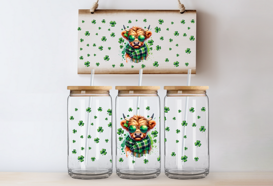 UVDTF 16oz CUP WRAP -St Patricks Day Cow