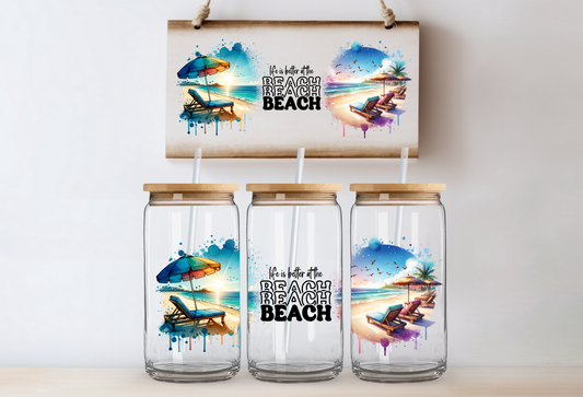 UVDTF 16oz CUP WRAP -Life is Better at the Beach