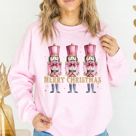 Merry Christmas Gingerbread Men-Pink