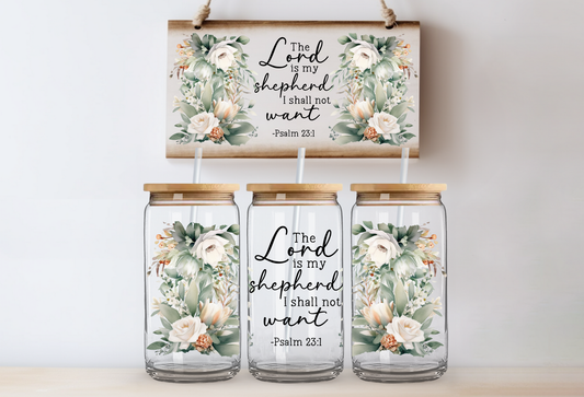 UVDTF 16oz CUP WRAP -Shepherd’s Garden (Soft Sage Florals)