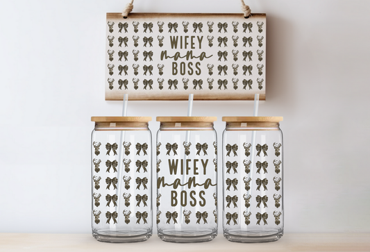 UVDTF 16oz CUP WRAP -Wifey Mama Boss