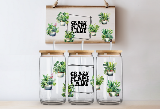 UVDTF 16oz CUP WRAP -Crazy Plant Lady