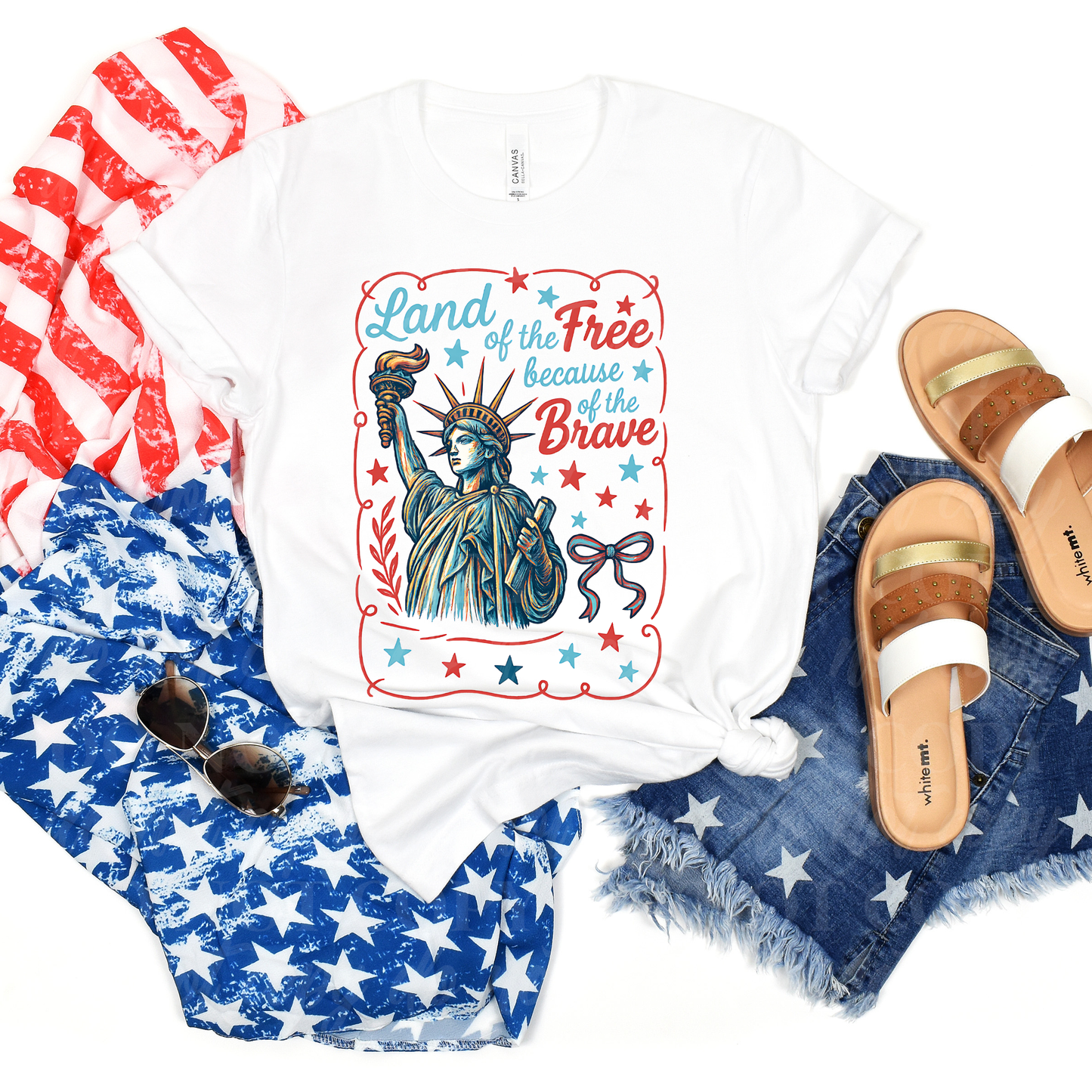 Land Of The Free Because Of The Brave- Statue Of Liberty