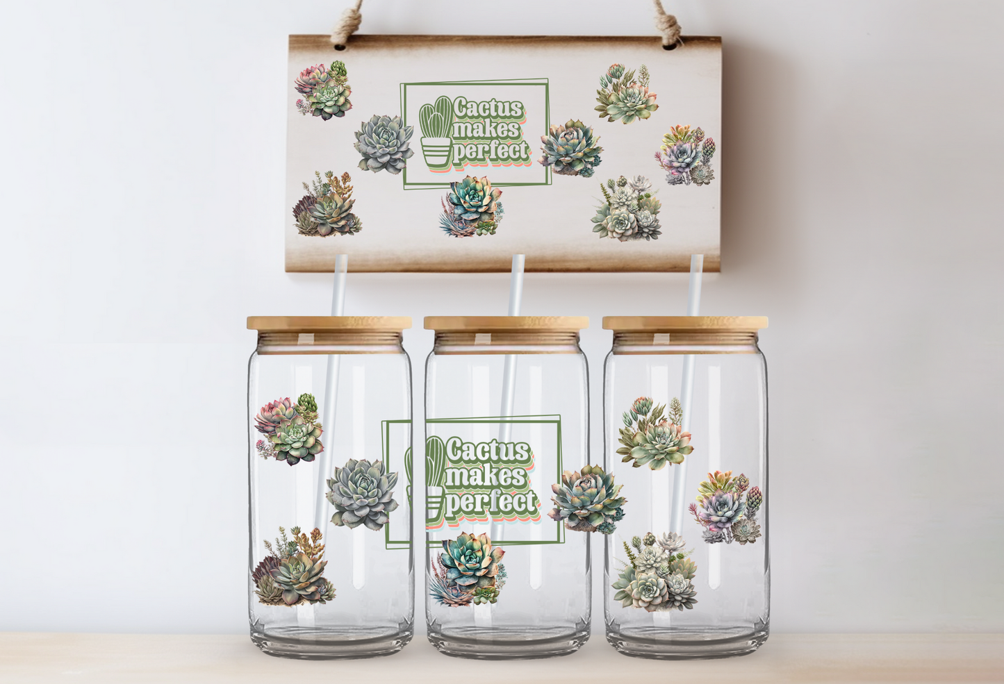 UVDTF 16oz CUP WRAP - Cactus Make Perfect