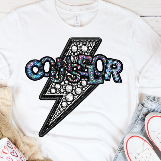 Counselor Rhinestone- colorful