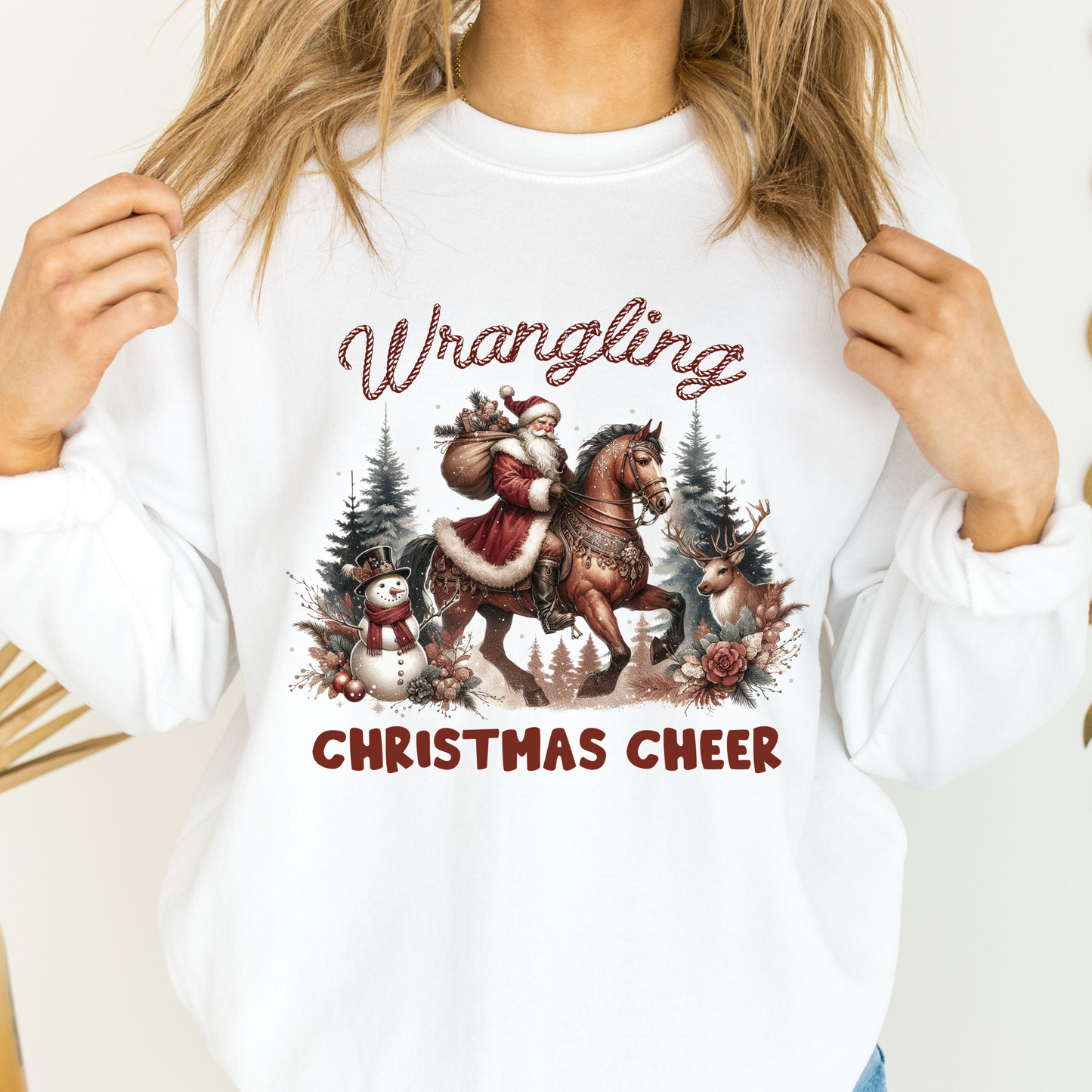 Wrangling Christmas Cheer-retro santa