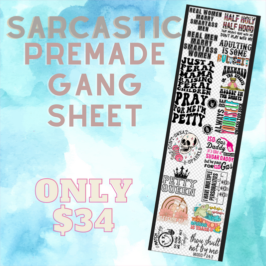 22x80 Humor Premade Gang Sheet