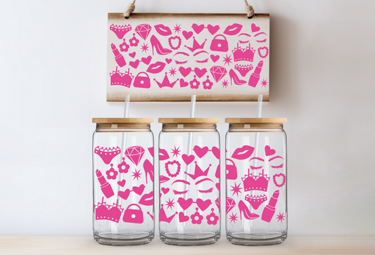 UVDTF 16oz CUP WRAP - Girly Pink