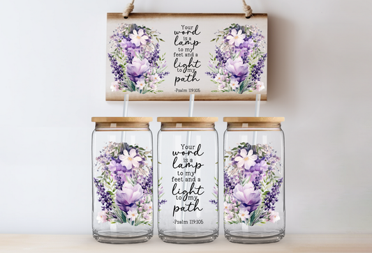 UVDTF 16oz CUP WRAP -Lavender Light Garden
