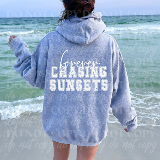 Forever Chasing Sunsets-white