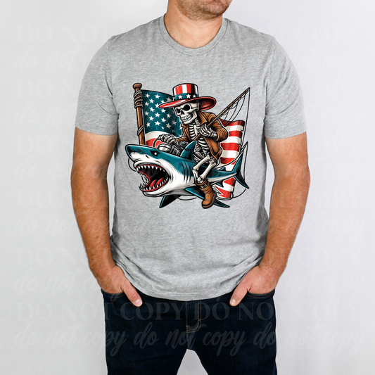 4th Of July Skeleton & Shark