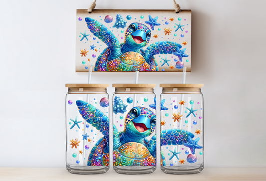 UVDTF 16oz CUP WRAP -Cutesy Sea Turtle