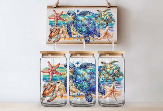 UVDTF 16oz CUP WRAP - Sea Turtles