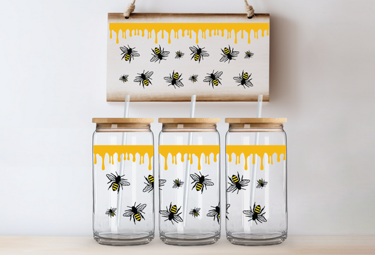 UVDTF 16oz CUP WRAP - Honey Bee Drip