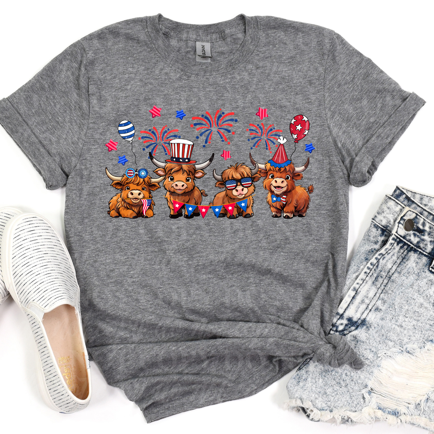 4th Of July Highland Cows