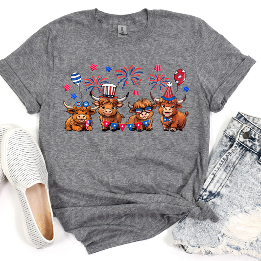 4th Of July Highland Cows