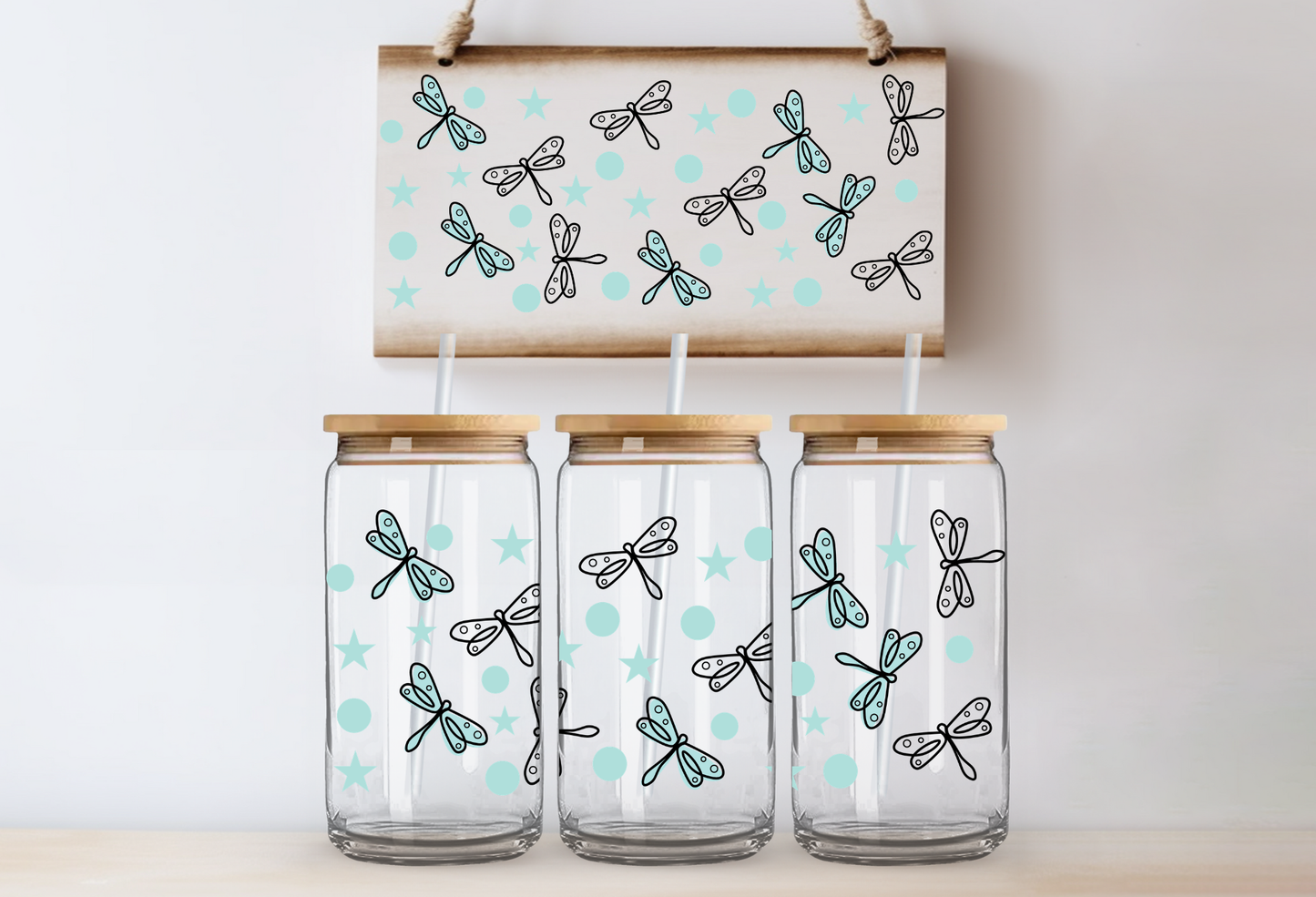 UVDTF 16oz CUP WRAP - Dragonflies